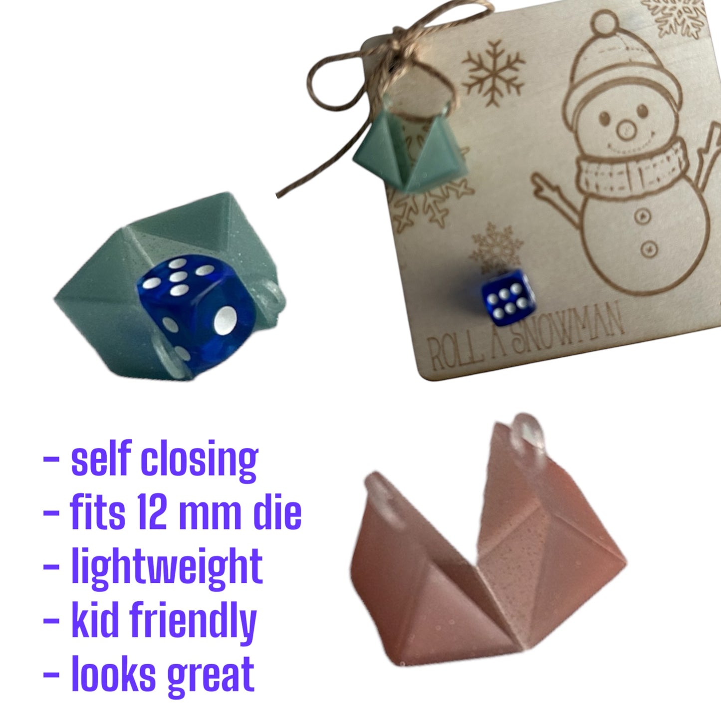 Digital Download Travel Dice Game: Roll-a-Snowman