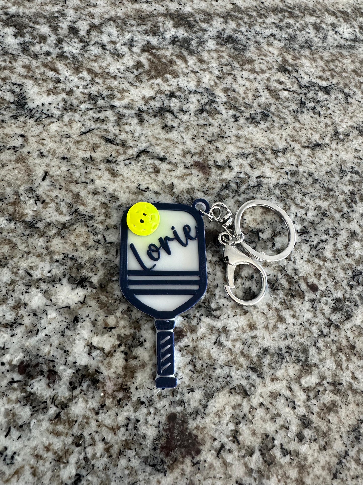 Personalized Pickle Ball Keychain and Bag Charm