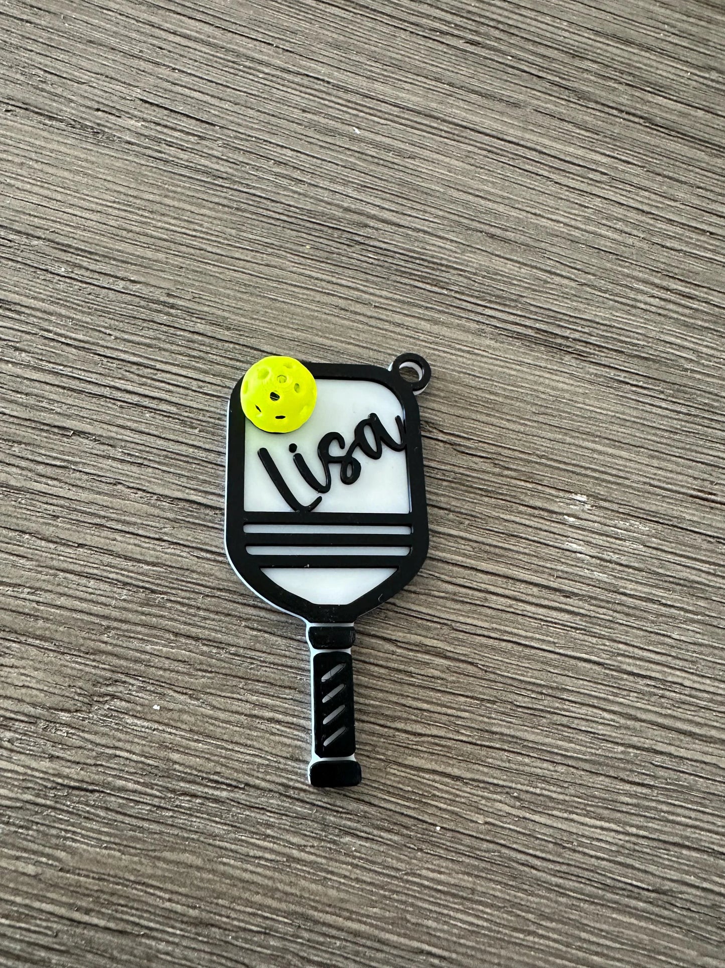 Personalized Pickle Ball Keychain and Bag Charm
