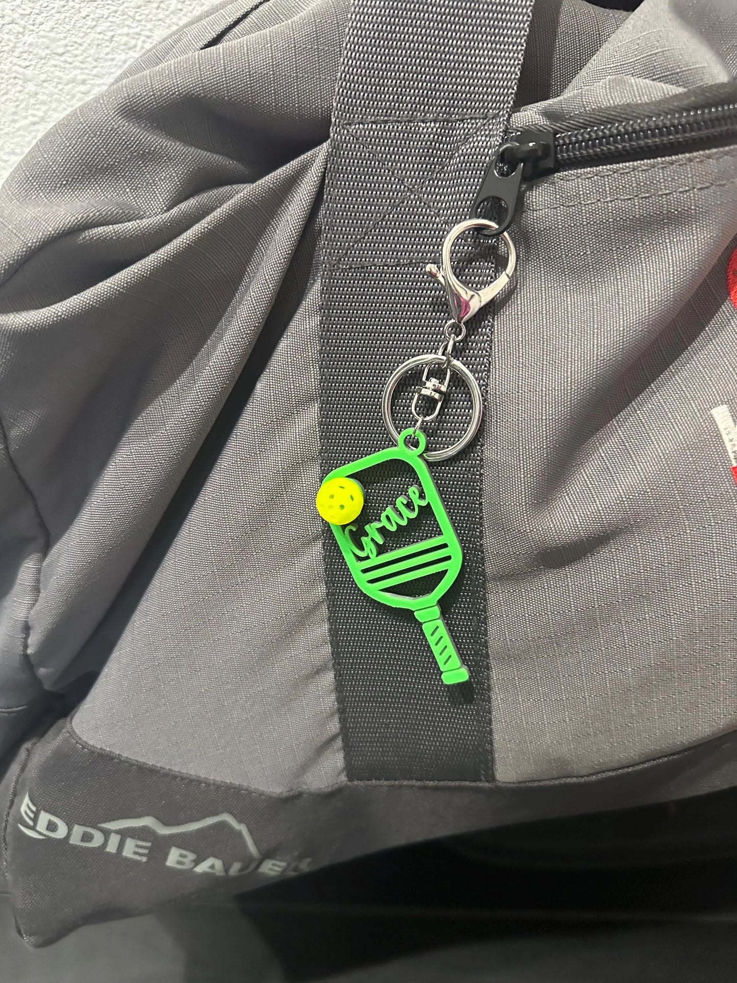Personalized Pickle Ball Keychain and Bag Charm