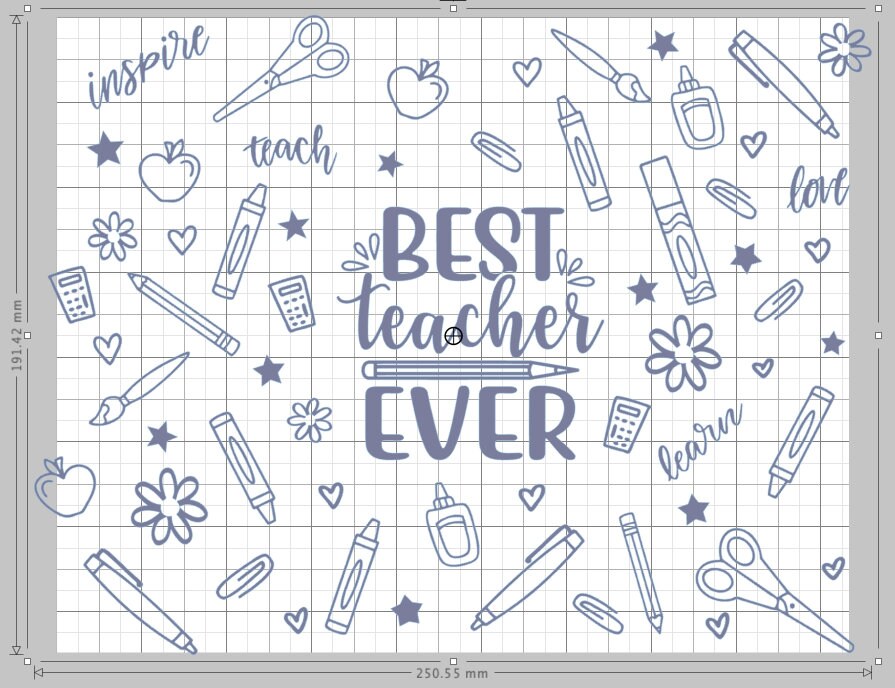 Best Teacher Ever Tumbler Full 360 Wrap Digital SVG Download