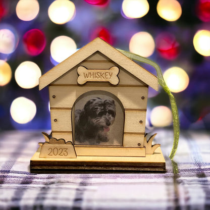 Doghouse Photo Frame Wooden Ornament | Desk Photo Frame