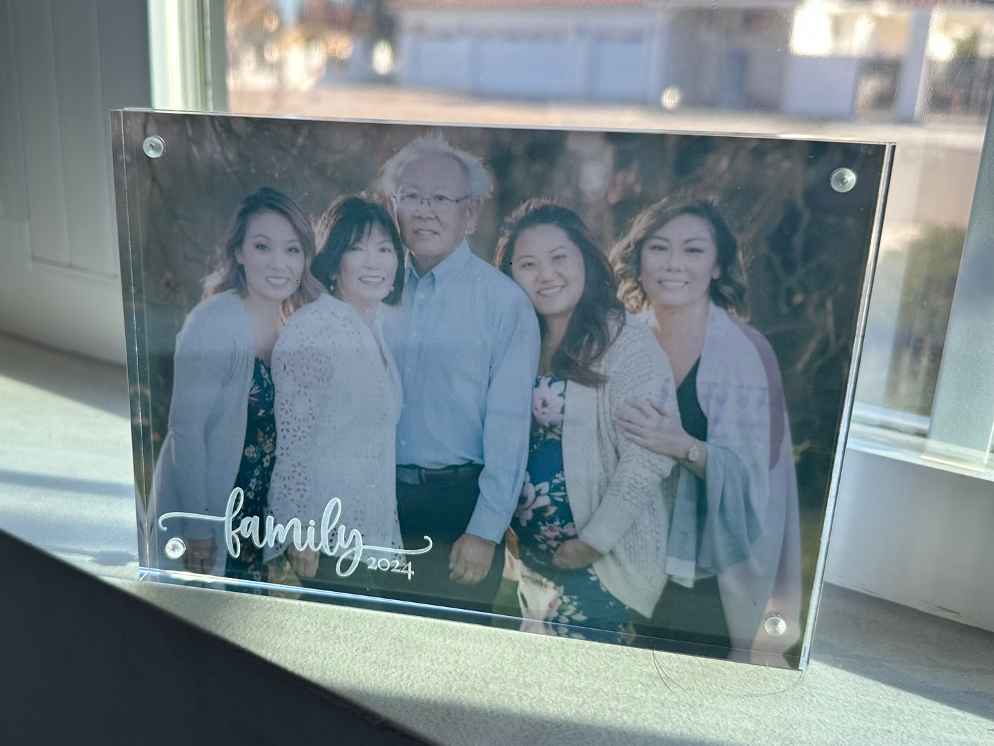 Personalized Acrylic Glass Photo Frame 5” x 7” - Family