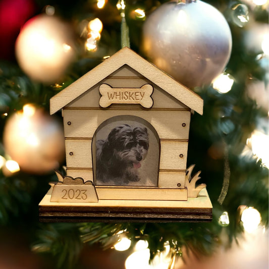 Doghouse Photo Frame Wooden Ornament | Desk Photo Frame