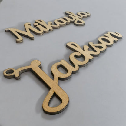 Laser Cut Wooden Name Ornament