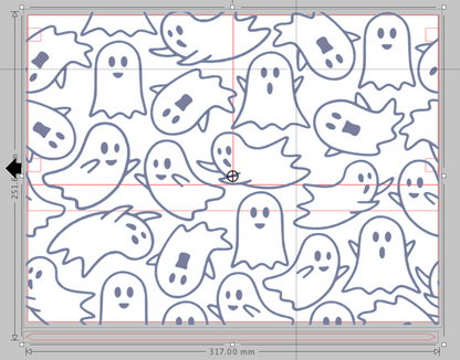 Cute Flying Ghosts Laser Engrave SVG Files