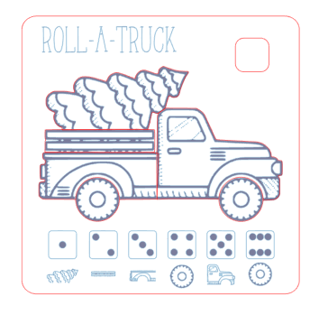 Digital Download Dice Game: Roll-a-Truck