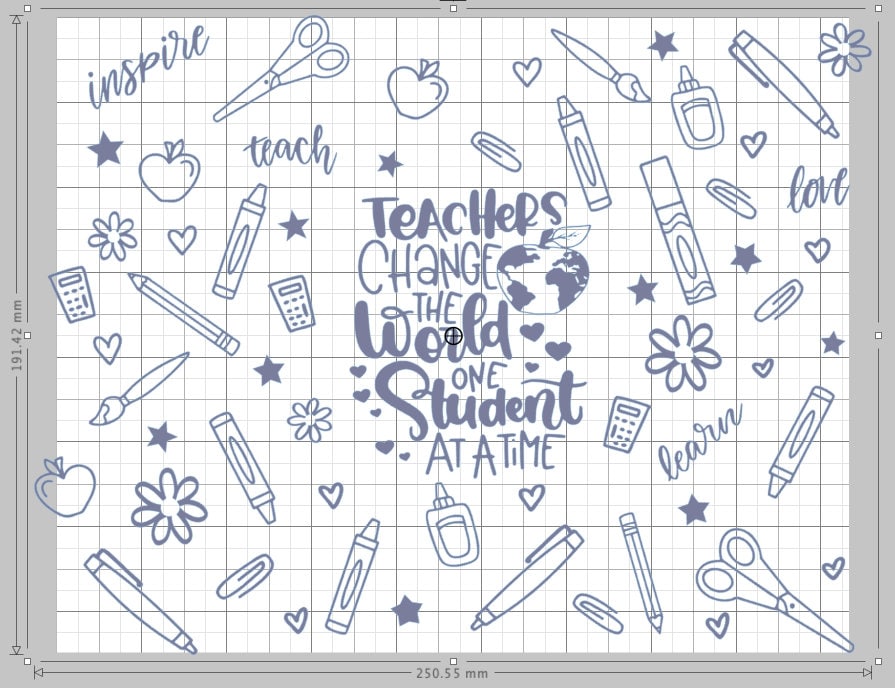 Teachers Change the World Tumbler Full 360 Wrap Digital SVG Download