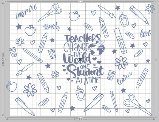 Teachers Change the World Tumbler Full 360 Wrap Digital SVG Download