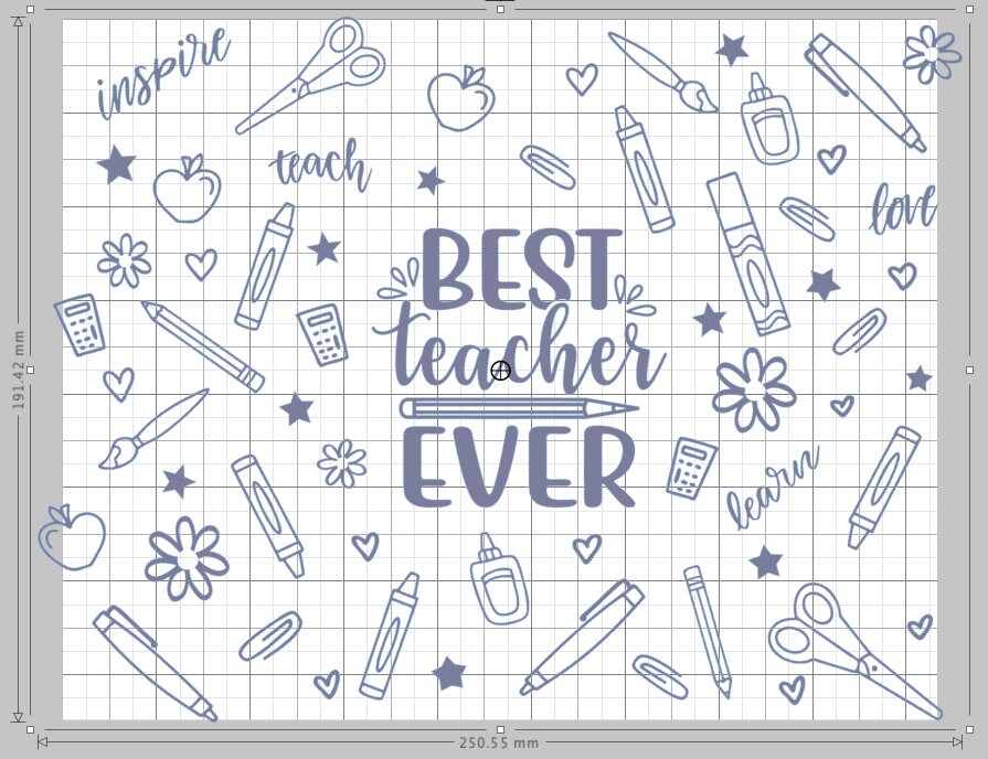 Best Teacher Ever Tumbler Full 360 Wrap Digital SVG Download