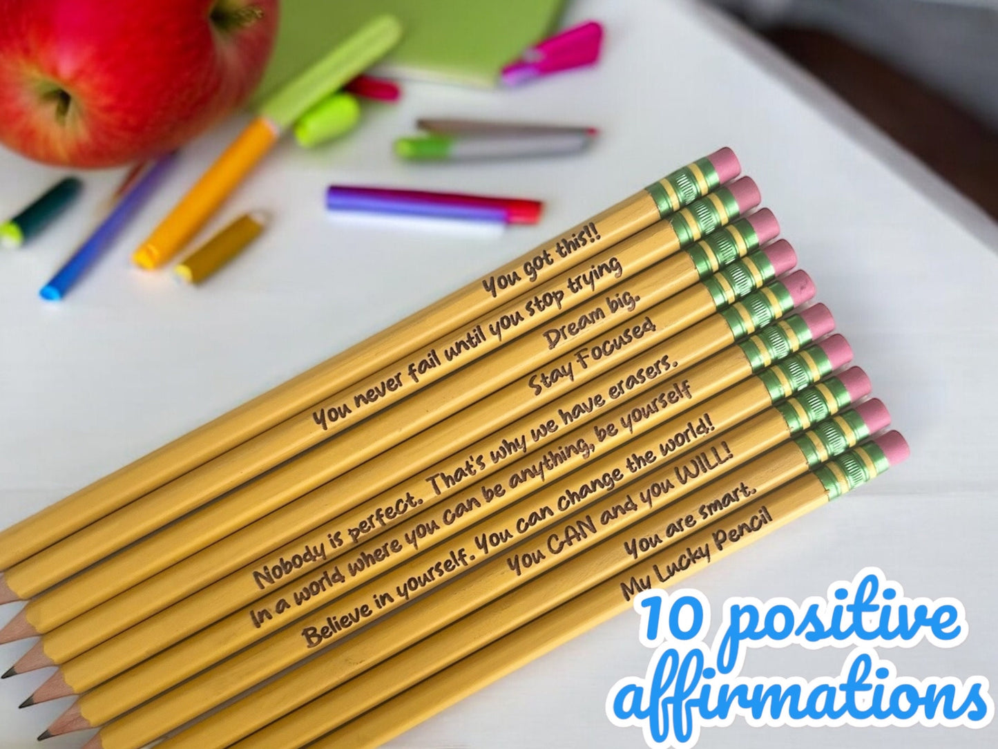 Custom Personalized #2 Ticonderoga Pre-Sharpened with Eraser Pencils